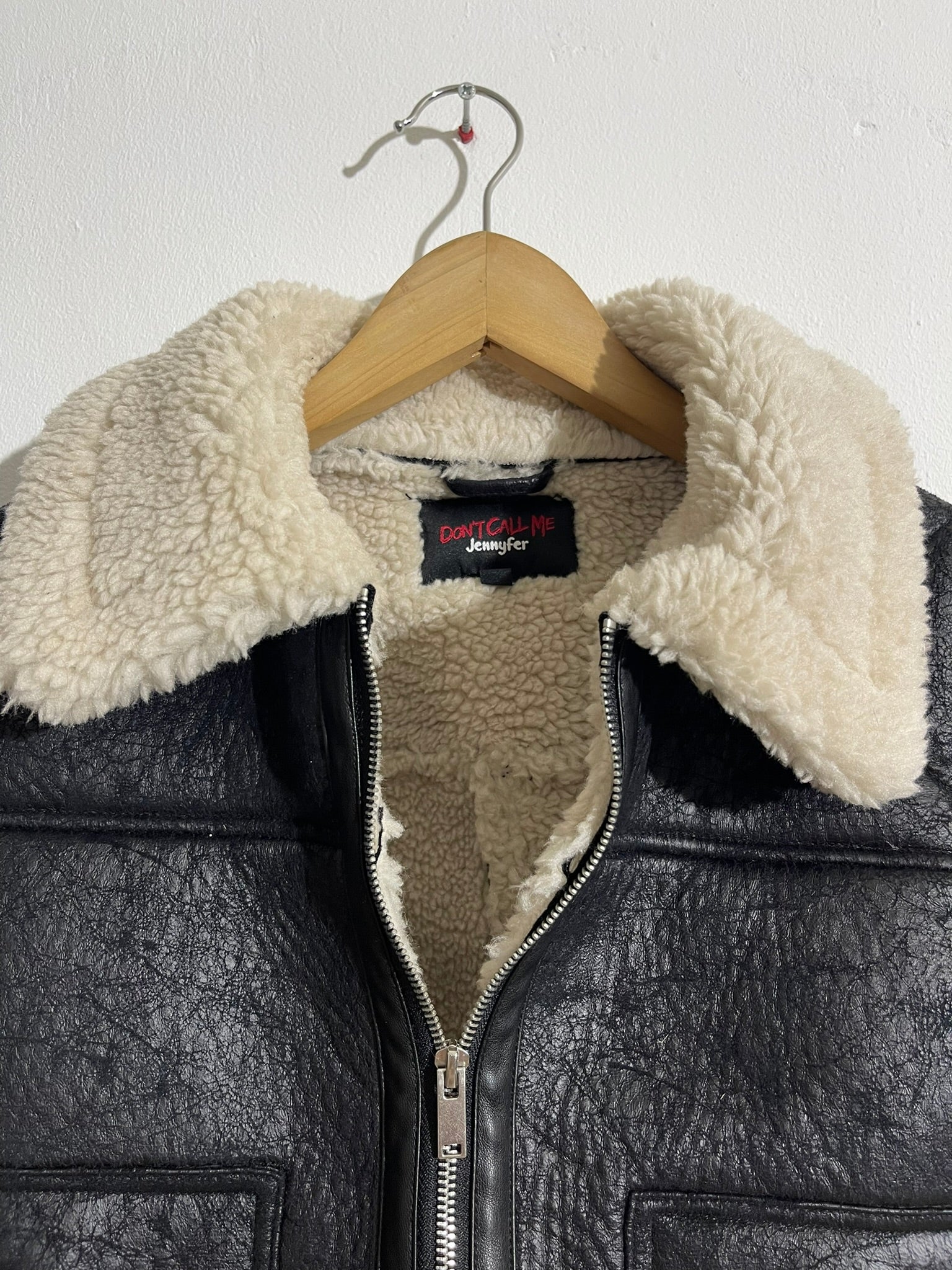 Blouson aviateur doublé sherpa noir