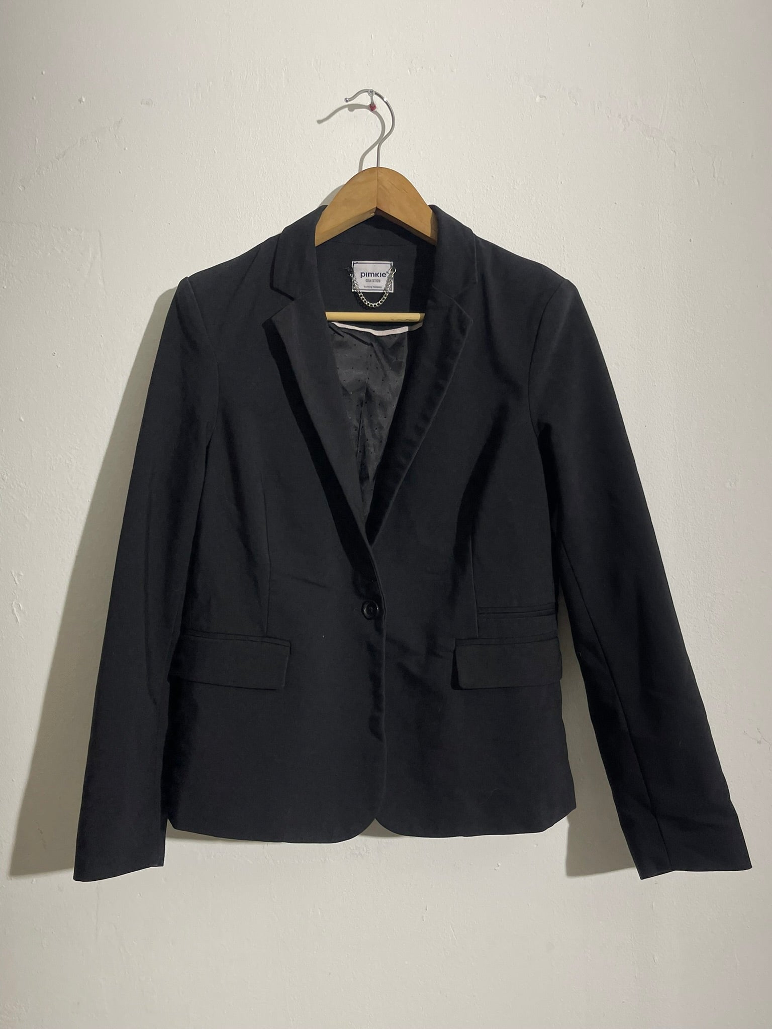 Blazer noir classique à un bouton