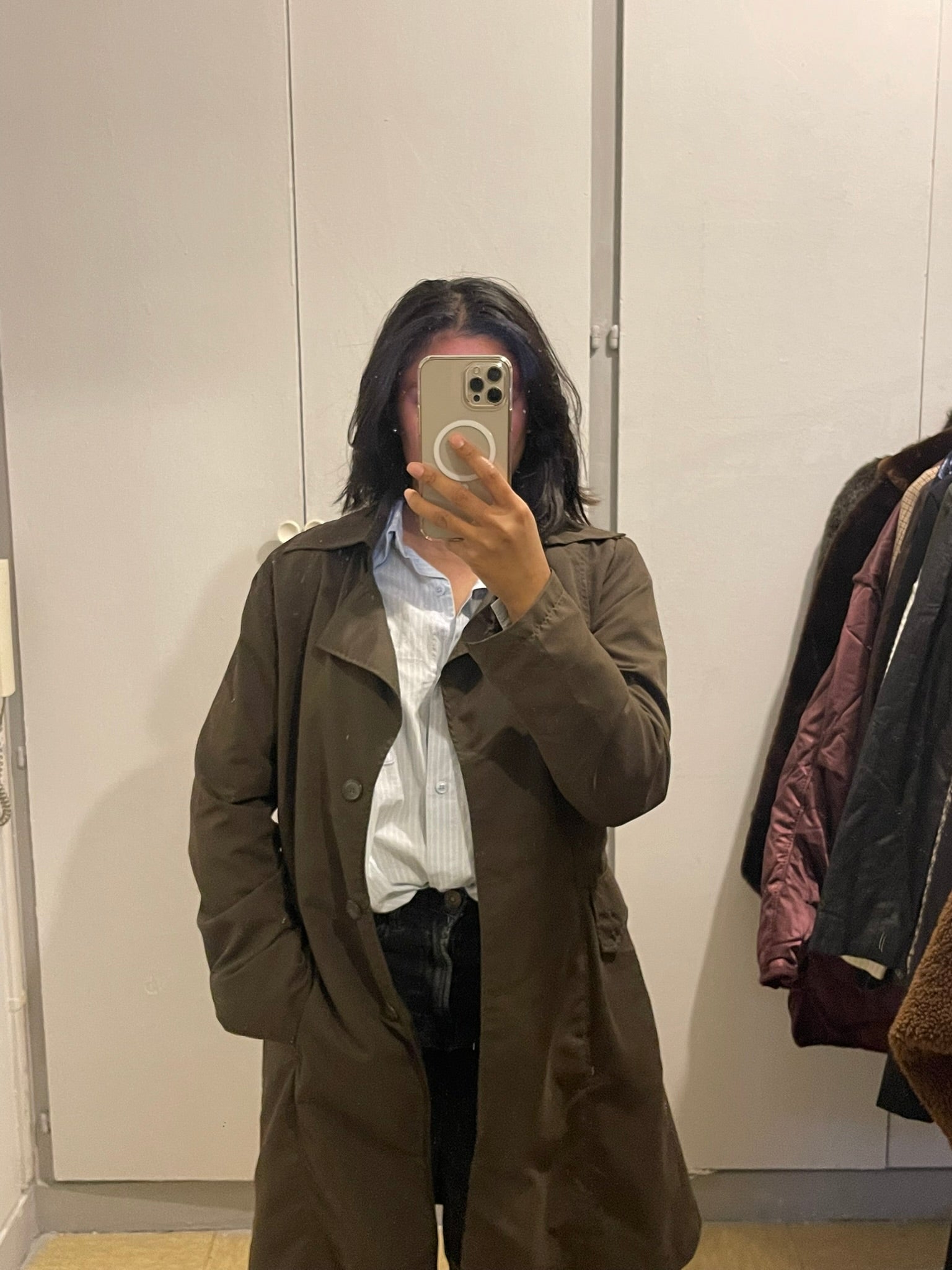 Trench coat léger marron