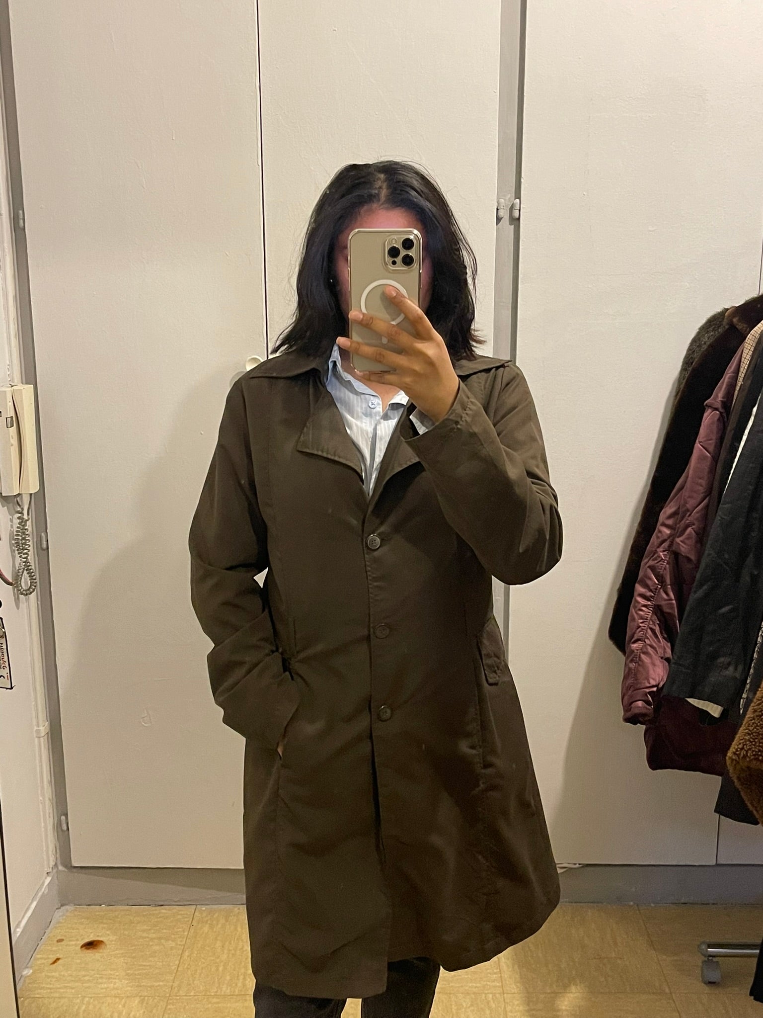 Trench coat léger marron