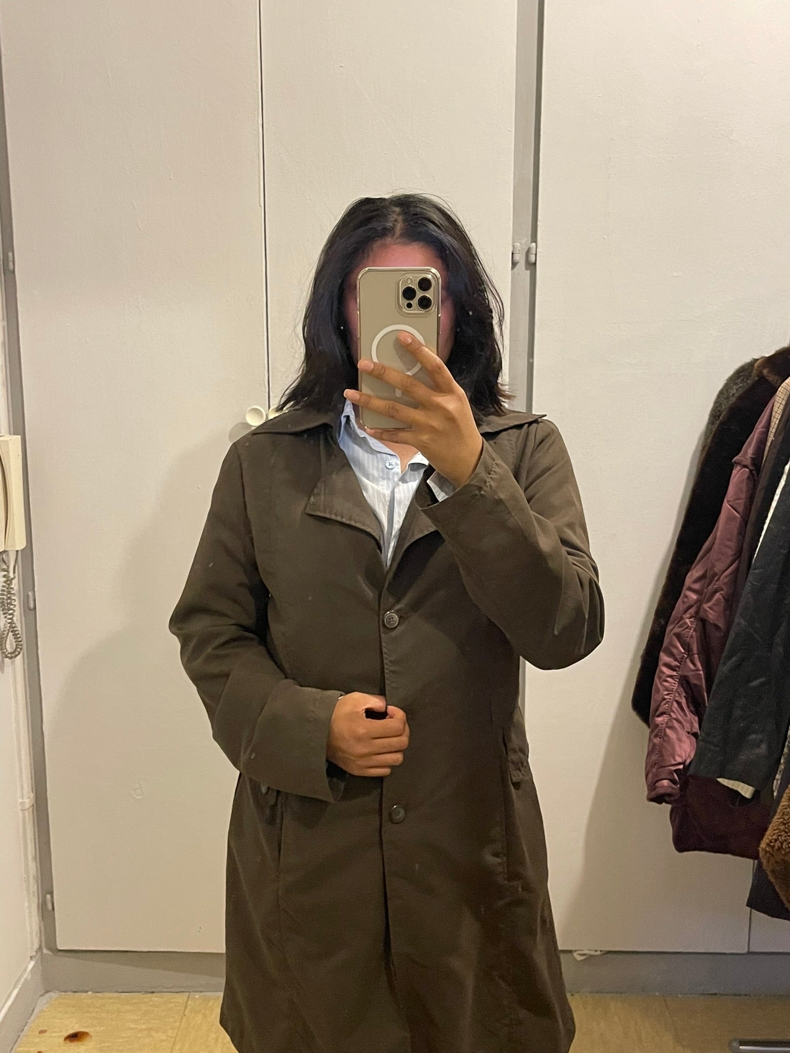 Trench coat léger marron