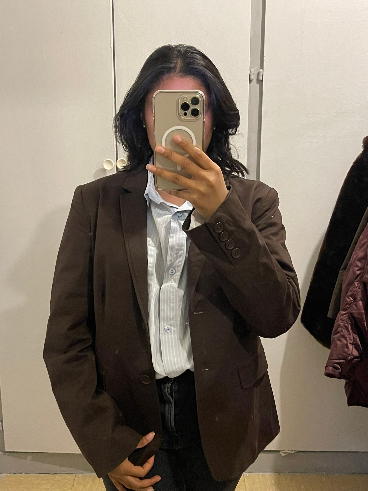 Blazer marron classique doublé