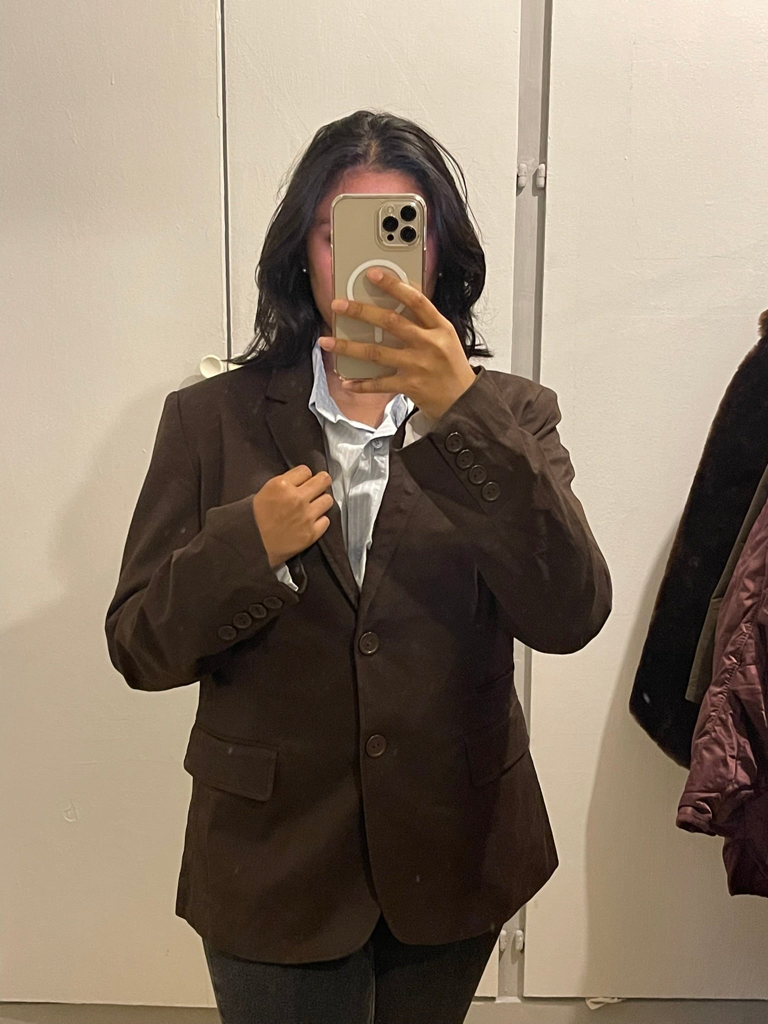 Blazer marron classique doublé