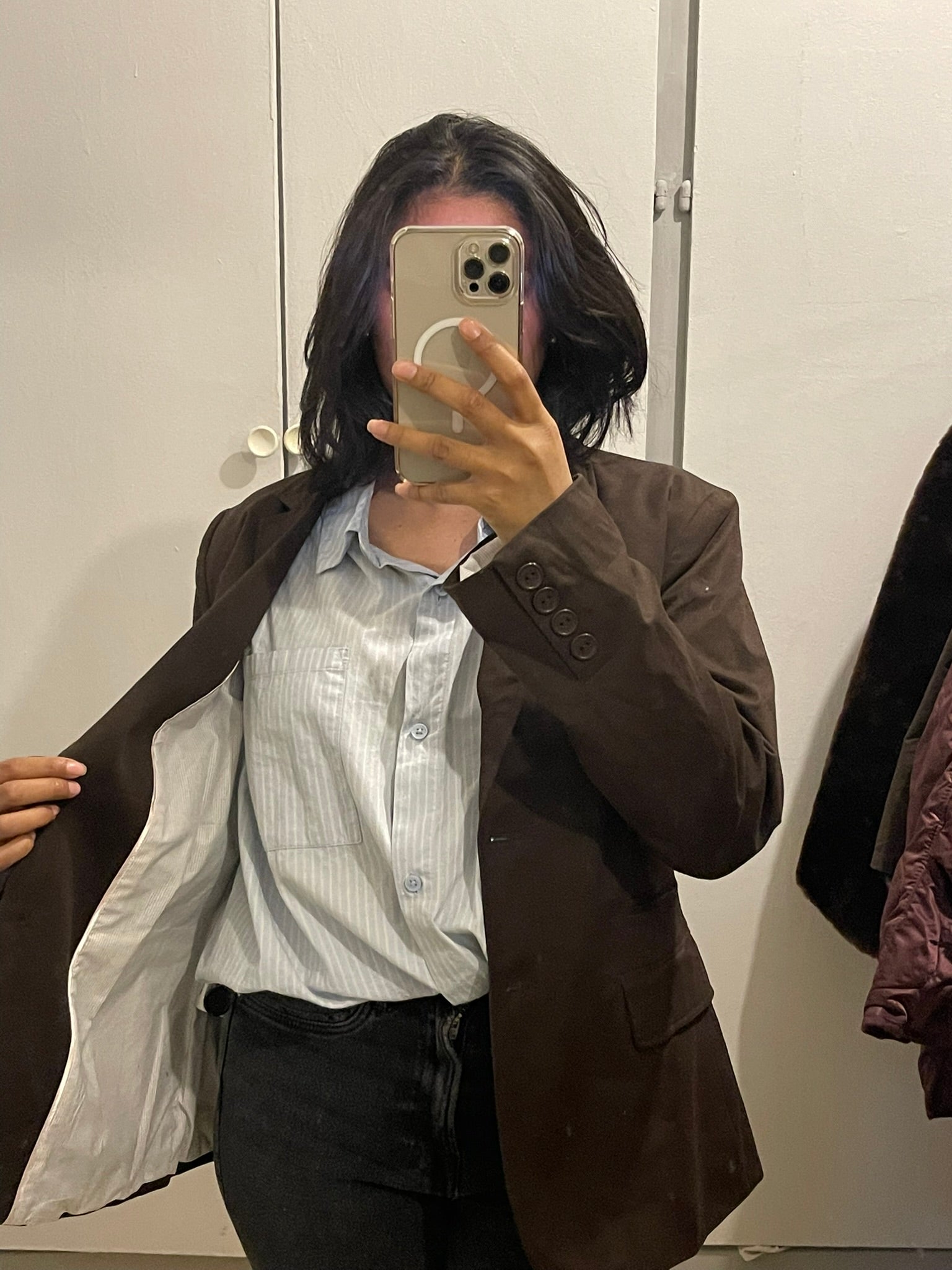 Blazer marron classique doublé