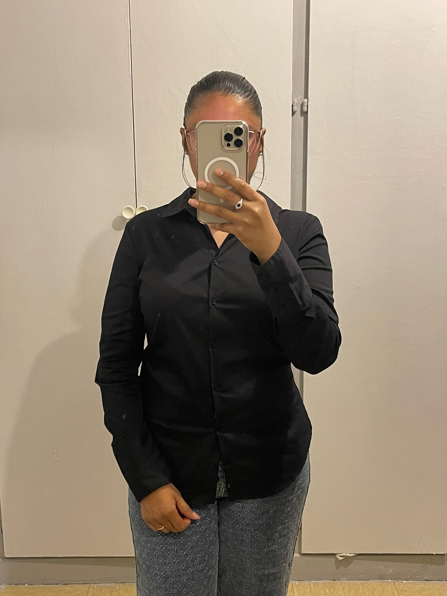 Chemise Classique Noire Zara
