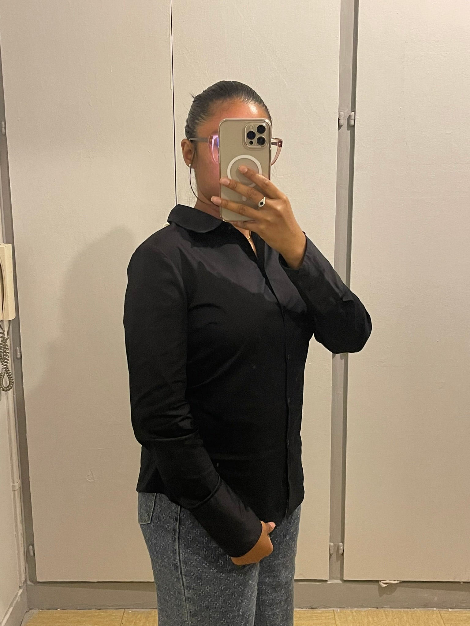 Chemise Classique Noire Zara