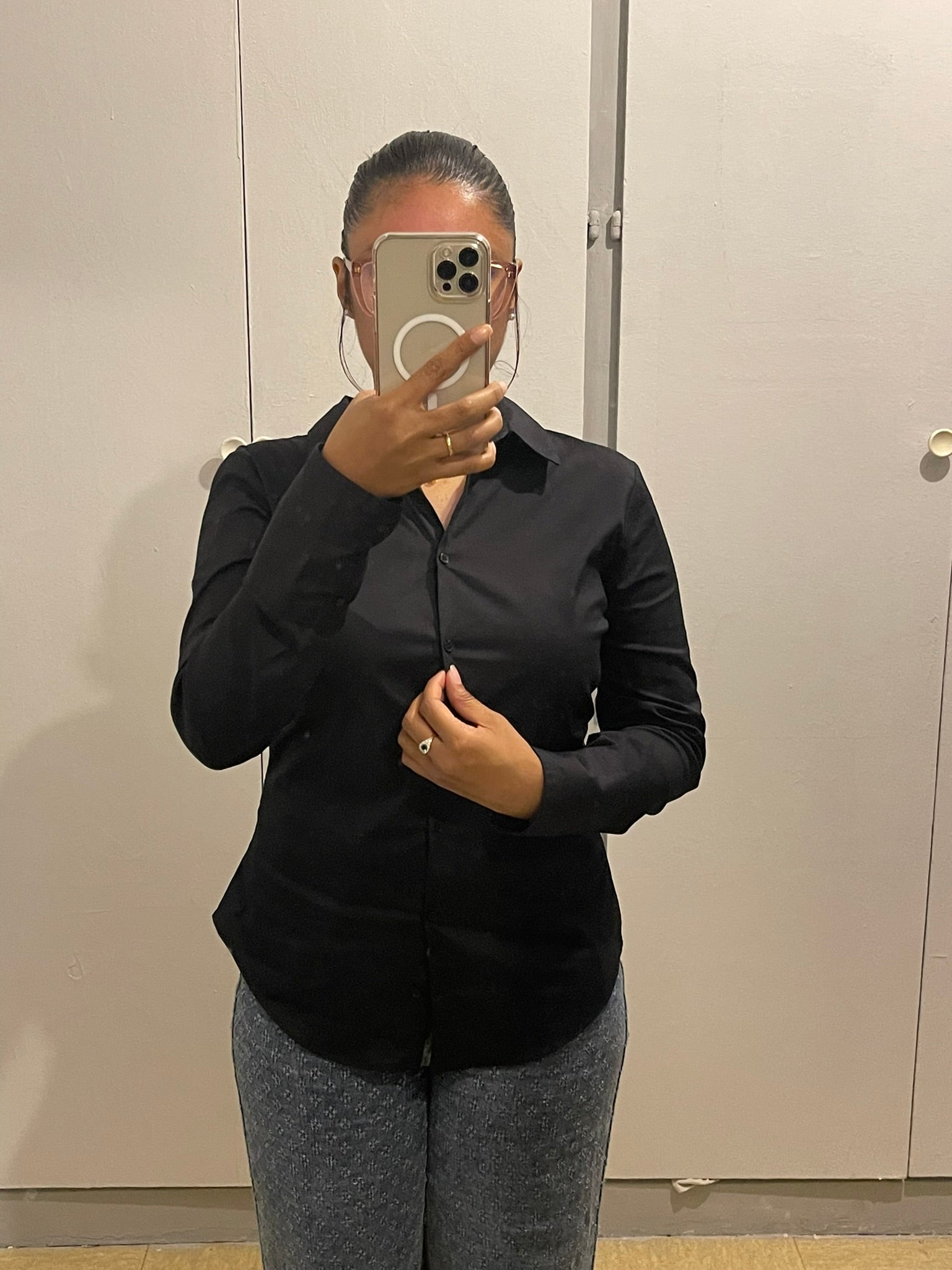 Chemise Classique Noire Zara