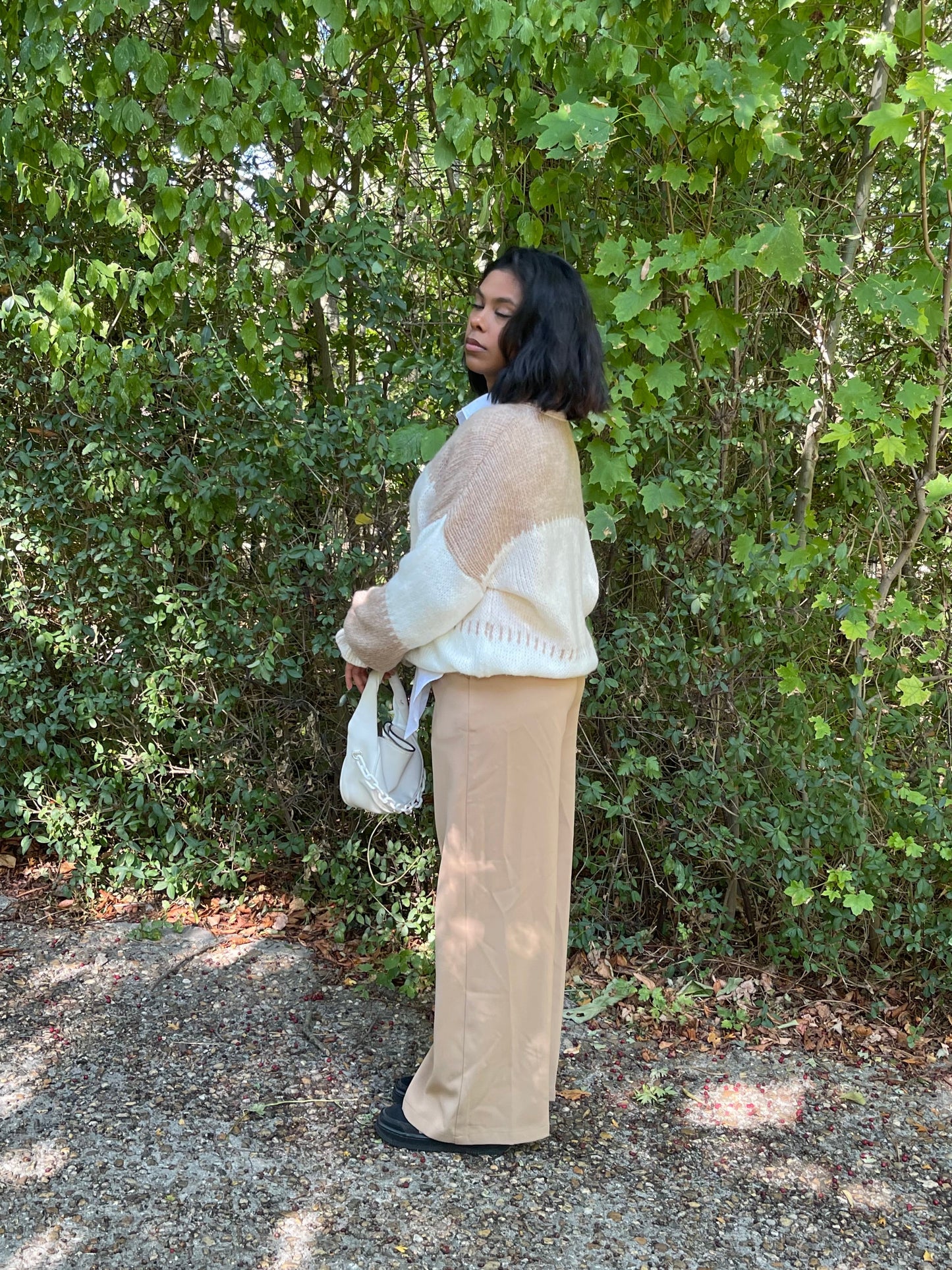Cardigan Crème (manches à fleurs)