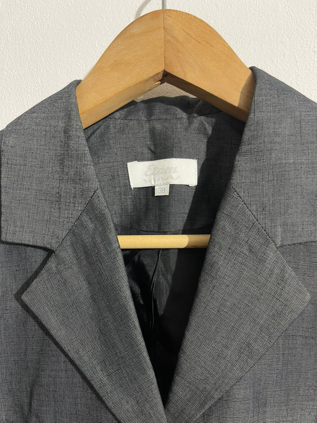Blazer gris anthracite à poches plaquées